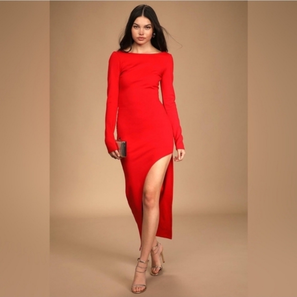 Elegant Red Lulus Dress